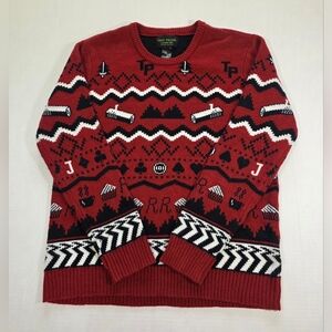 Twin Peaks Midnight Hour Holiday Sweater Red Room Lodge Knit - Men's Large